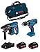 Produktbild BOSCH Kit 18V BK207BAG (Bohrhammer GBH 18V-21 + Schlagbohrschrauber GSB 18V-21 + 2 Batterien 5,0 Ah + Ladegerät + Tasche)