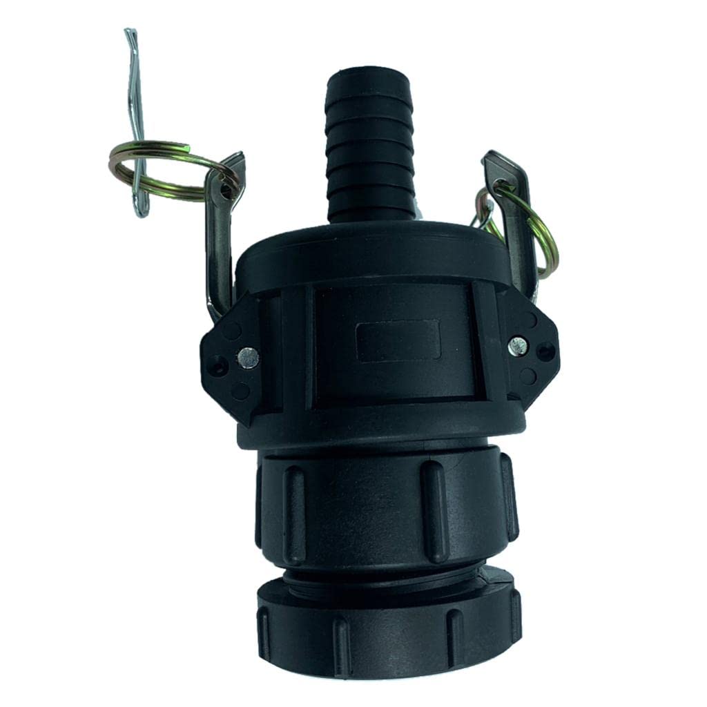 2 zestaw IBC adapter złącza zbiornika 5 cm do węża kran armatura zaworu części 25 mm, czarny
