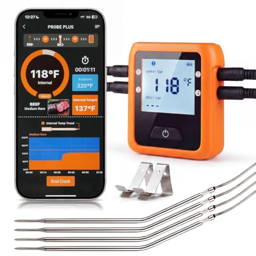 Wireless Meat Thermometer Digital for Outside Grilling BBQ