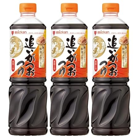 【煮物やお鍋にも】ミツカン 追いがつおつゆ2倍 1000ml×3本 めんつゆ 569円（189.7円/本）（537円、179円/本）！プライム会員は送料無料！