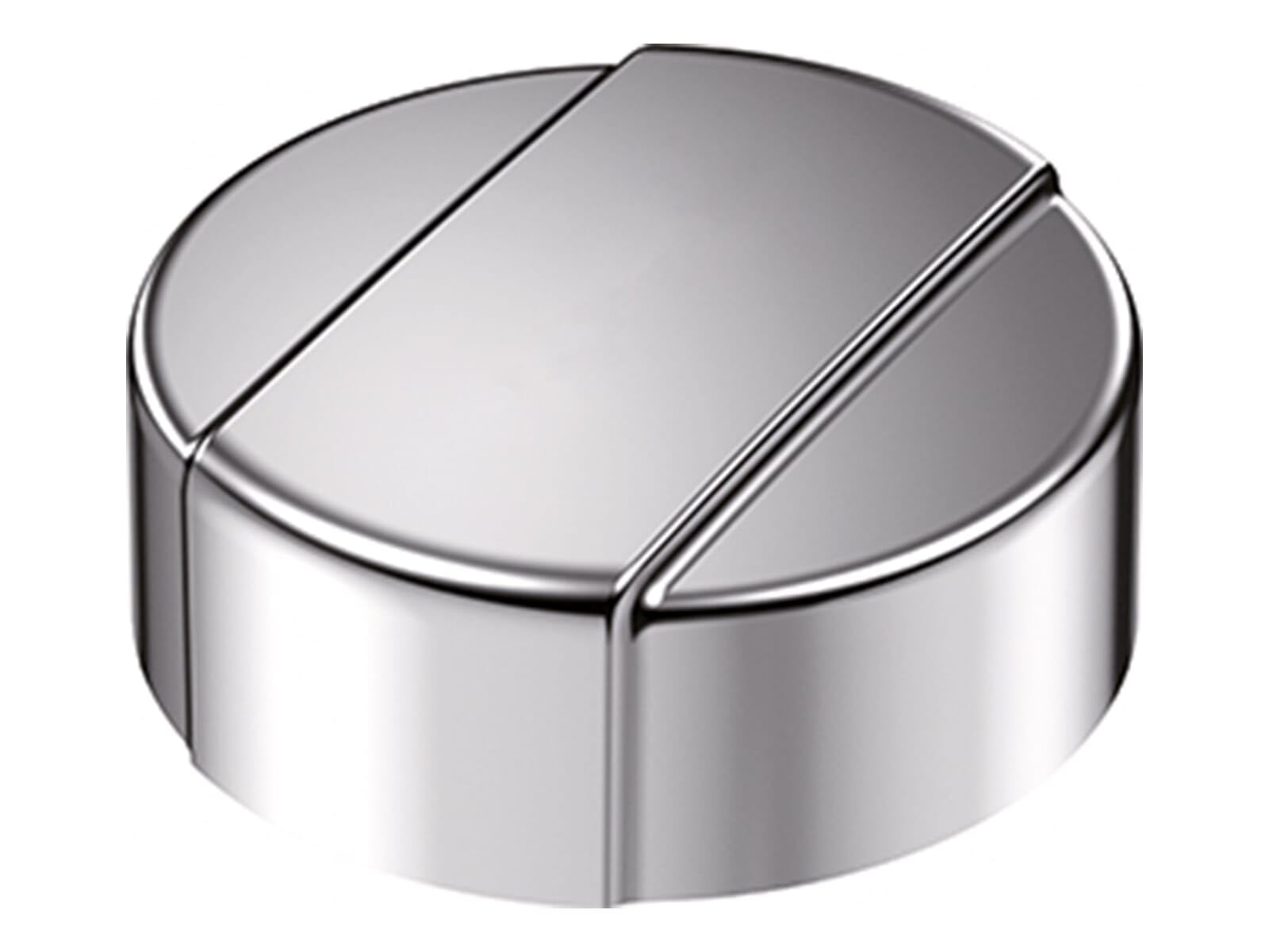 BLANCO Drehbetätigung Chrome Round | Required Hole: 35 mm | Suitable for All BLANCO Sinks | for Opening and Closing the Waste | Matches All Chrome-Coloured taps