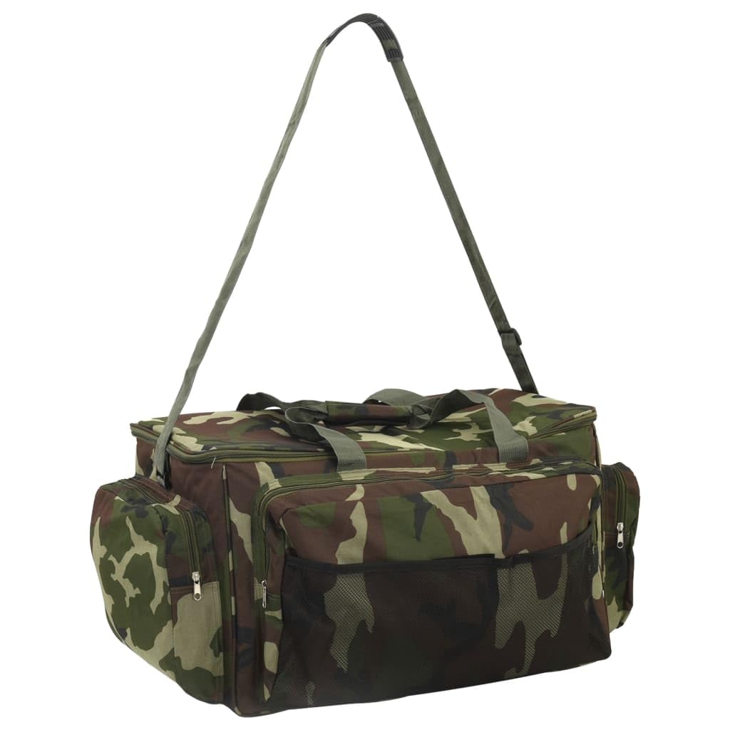 Sac de pêche 70 x 35 x 35 cm - Tissu Oxford 600D imperméable pour accessoires de pêche - Sac de transport - Camouflage vert, Vert 2, 84 x 35 x 35 cm, Moderne