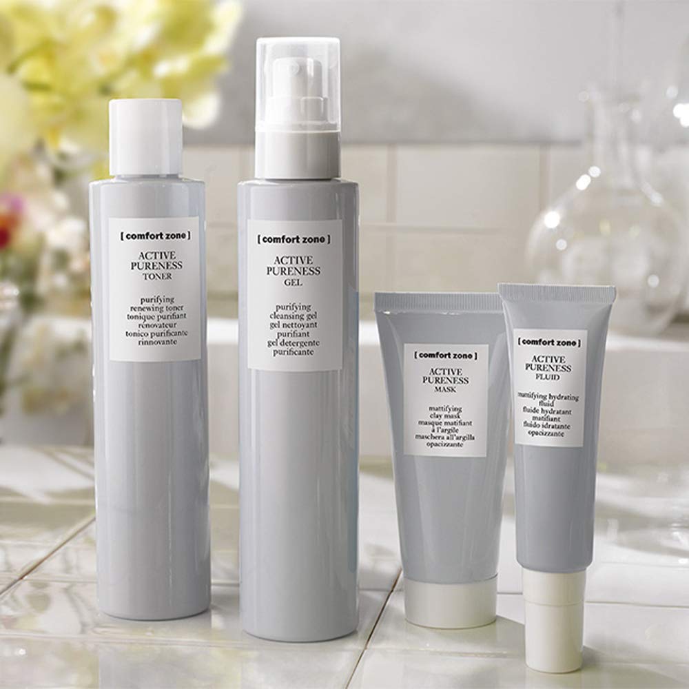 Active Pureness Fluid, Mattifying Hydrating Moisturizer, Vitamin C, Oil-Free Face Lotion, Anti-Shine Primer for Oily Acne Prone Skin, Men & Women, Made in Italy, 1.01 Fl Oz