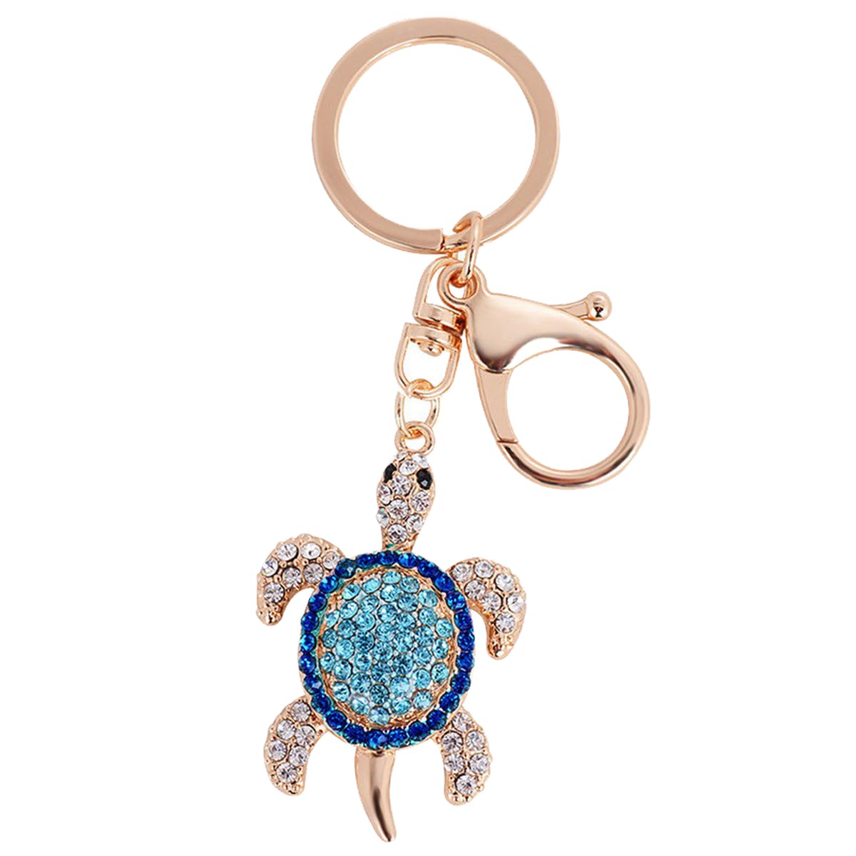 Bestdays Mini Sea Turtle Keychain Charm Pendant for Handbag Bag Keychain Key Ring (Blue)