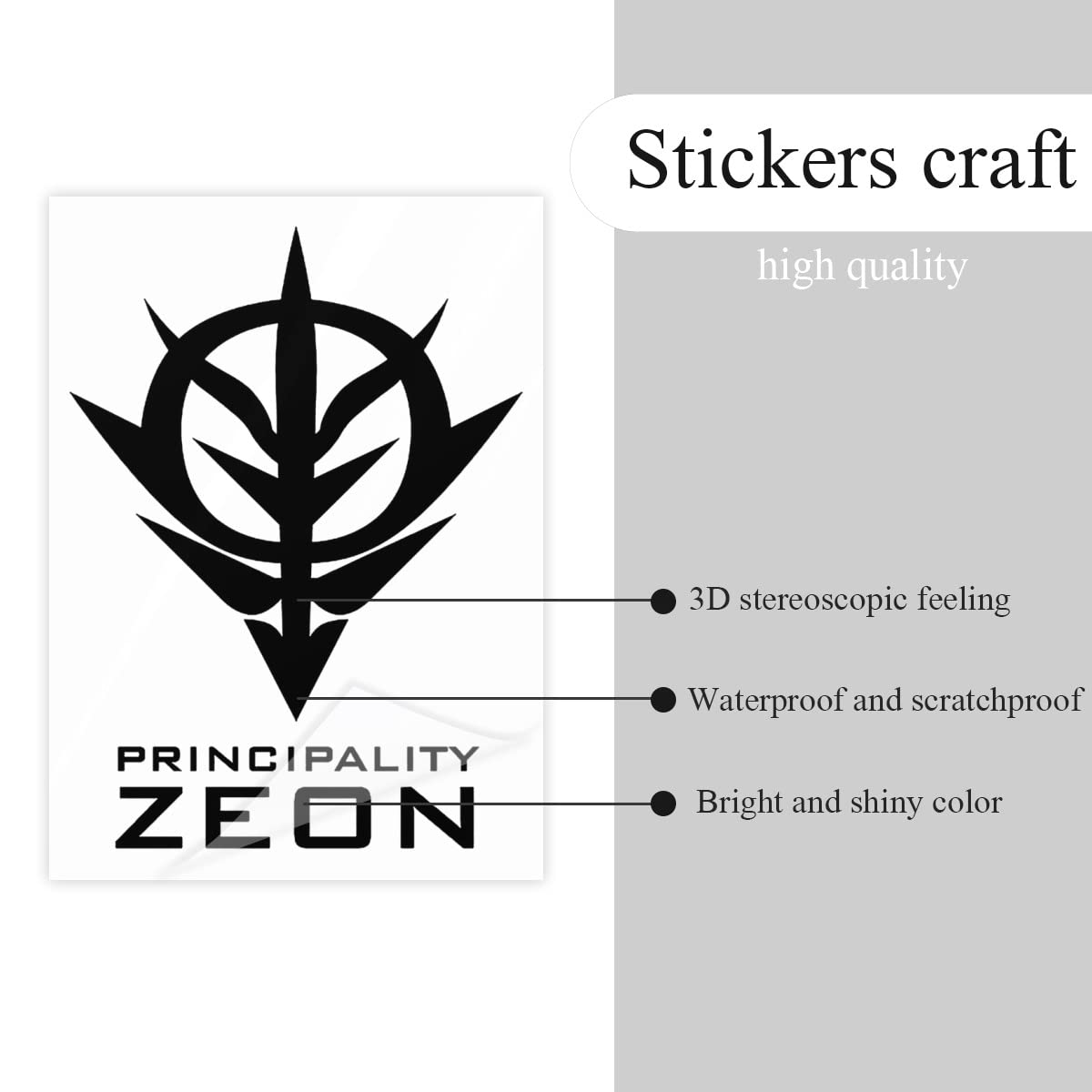 Amazon | クリスタルステッカー ネオ ジオンガンダム 防水シール