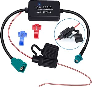Vecys Antenna Auto Pinna Di Squalo DAB+ FM AM GPS - 5m Cavo, Connettori SMB/SMA/DIN - 4