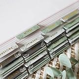 Salt & Light - Pine Green - Gold Foil - Matte Coated - Bible Tabs - Journaling - Beautiful Index Tabs - 66 Books + Extra - Laminated - Durable - High Quality - Neutral - Women & Men