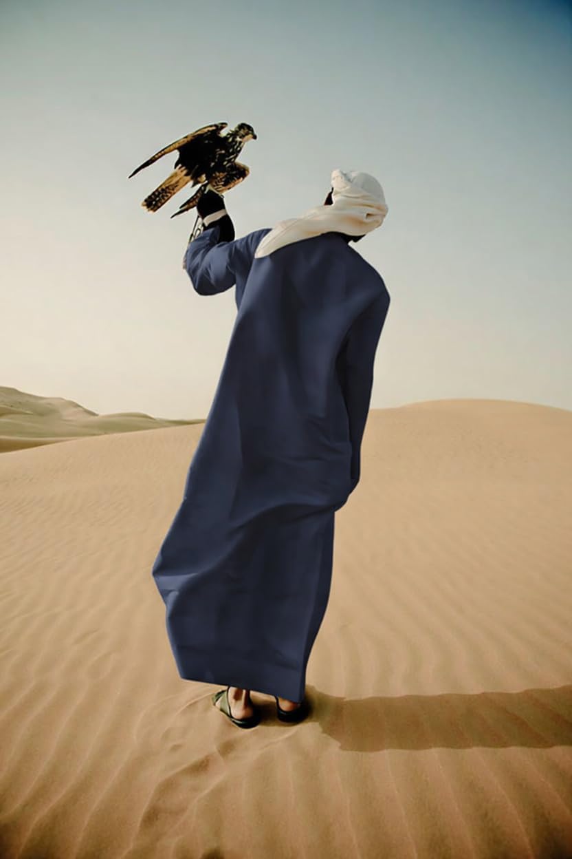 HOMELEX Men's Muslim Clothes Thobe Middle East Kaftan Saudi Arab Caftans Islamic Abaya Dress Dubai Robes