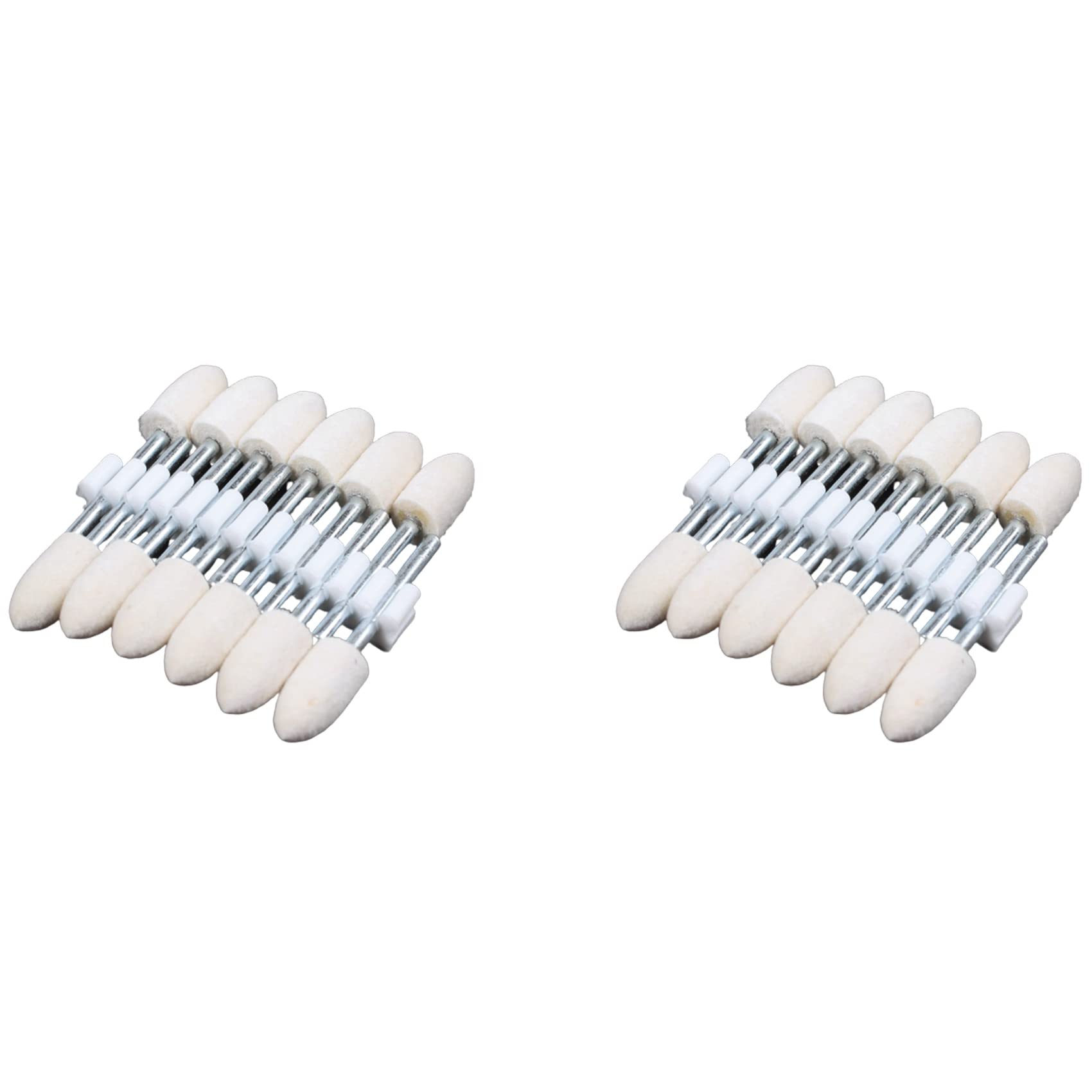 Jnchdghwa 24 Pcs Polishing Buffing Tool 8.5mm Conical Mounted Felt 3mm Shank