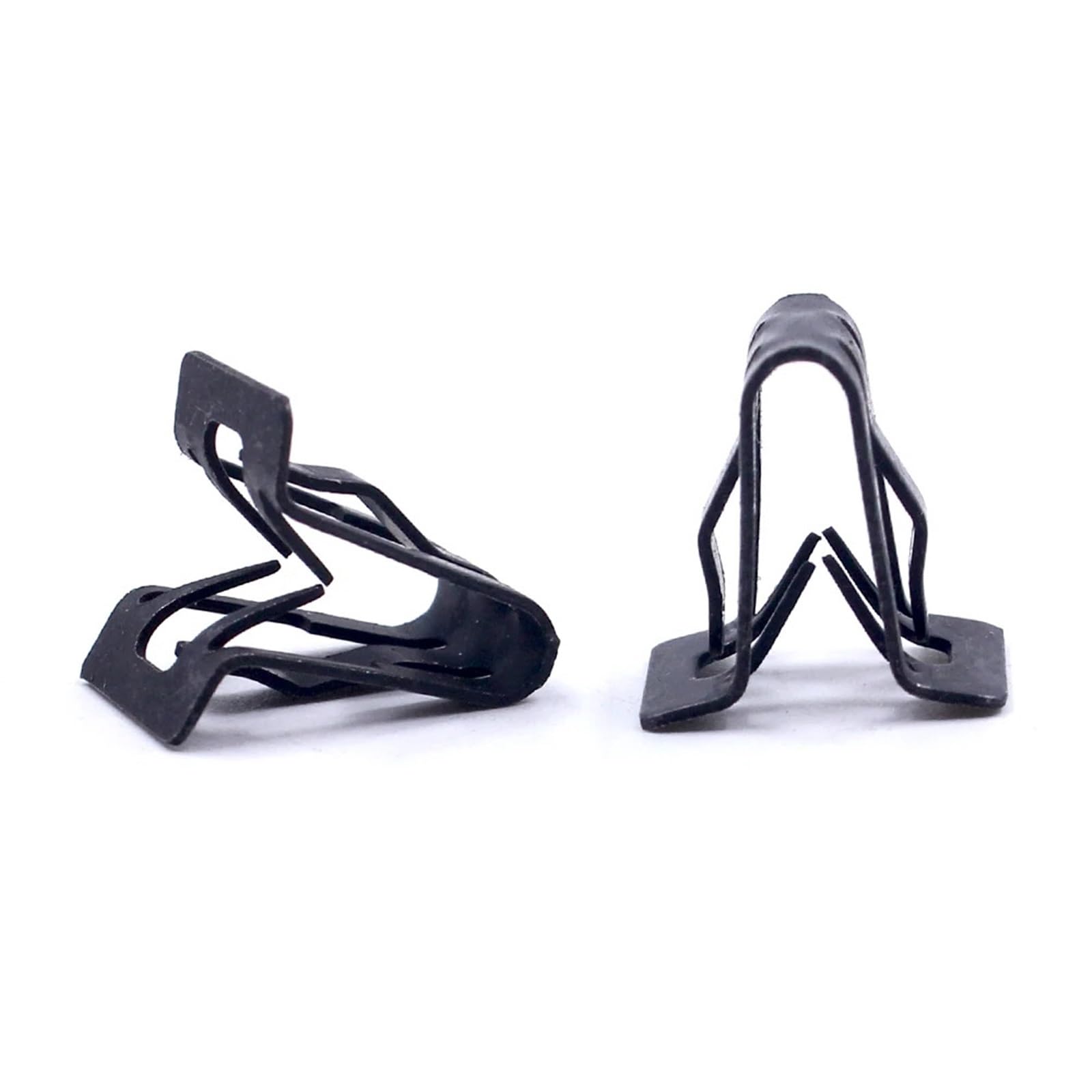 Clips De Fixation Pour Voiture - Lot De 10 - Dimensions 14x12x14,5 Mm - Métal Noir - Pour Garnitures, Moquette, Panneaux