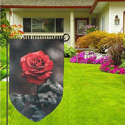 Drapeau de jardin imprimé rose petit format double face extérieur