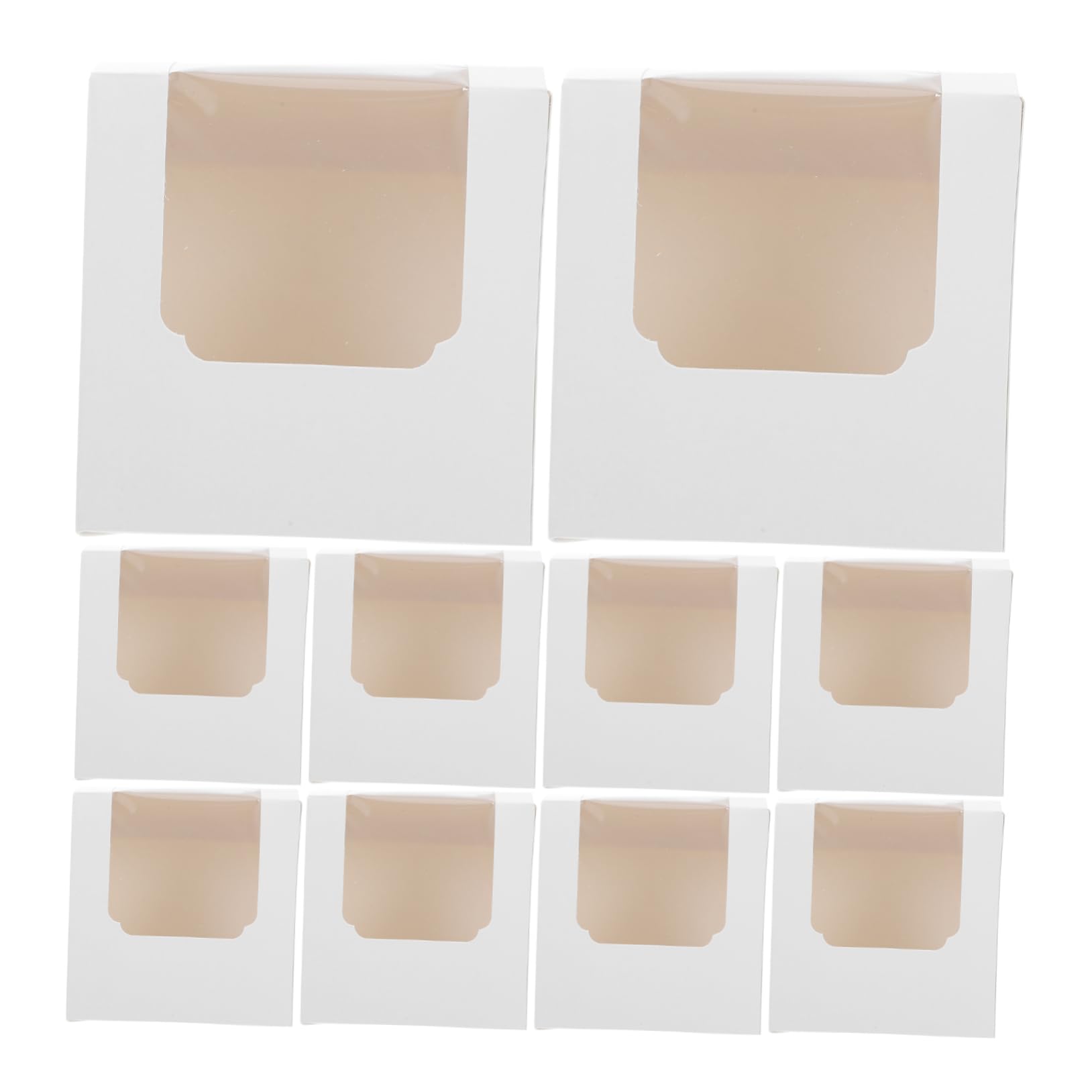 FELTECHELECTR Mini Dessert Boxes Cake Boxes Cupcake Carrier Window Insert Pastry Containers Muffins Cupcake Carriers