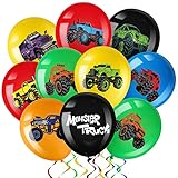 36 Stück Truck Luftballons Party Dekorationen 12 Zoll Bunter LKW Thema Latex Ballon Blumenstrauß für Kinder Mädchen Jungen Baby Party Hochzeit Geburtstag Party Zubehör