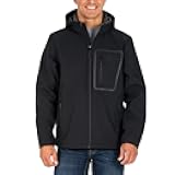 Men’s Softshell Jacket – Water & Wind Resistant, Adjustable Hood & Cuffs, Heavyweight Outdoor Coat