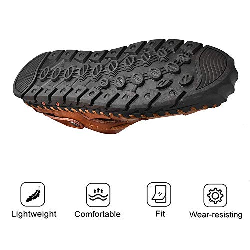 UPIShi Men's Closed Toe Leather Casual Fisherman Stitching Slippers Beach Summer Sandals4