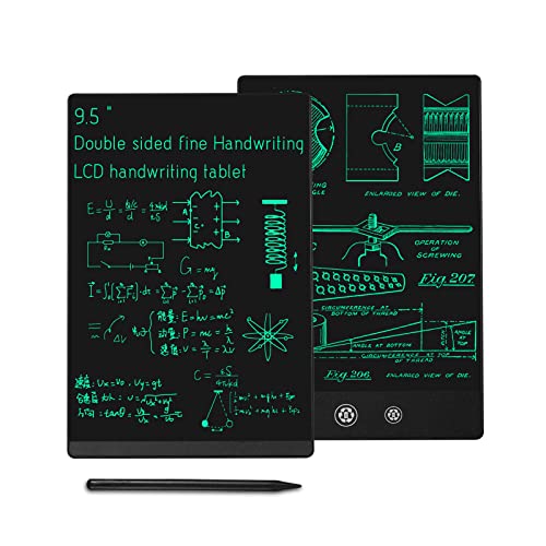 Image of Mini Dual Screen LCD Writing Tablet 6.5 inch and 6 inch Electronic Notepad Portable Drawing Pad for for Notes Business Meetings (Black, 9.5&8.5in)