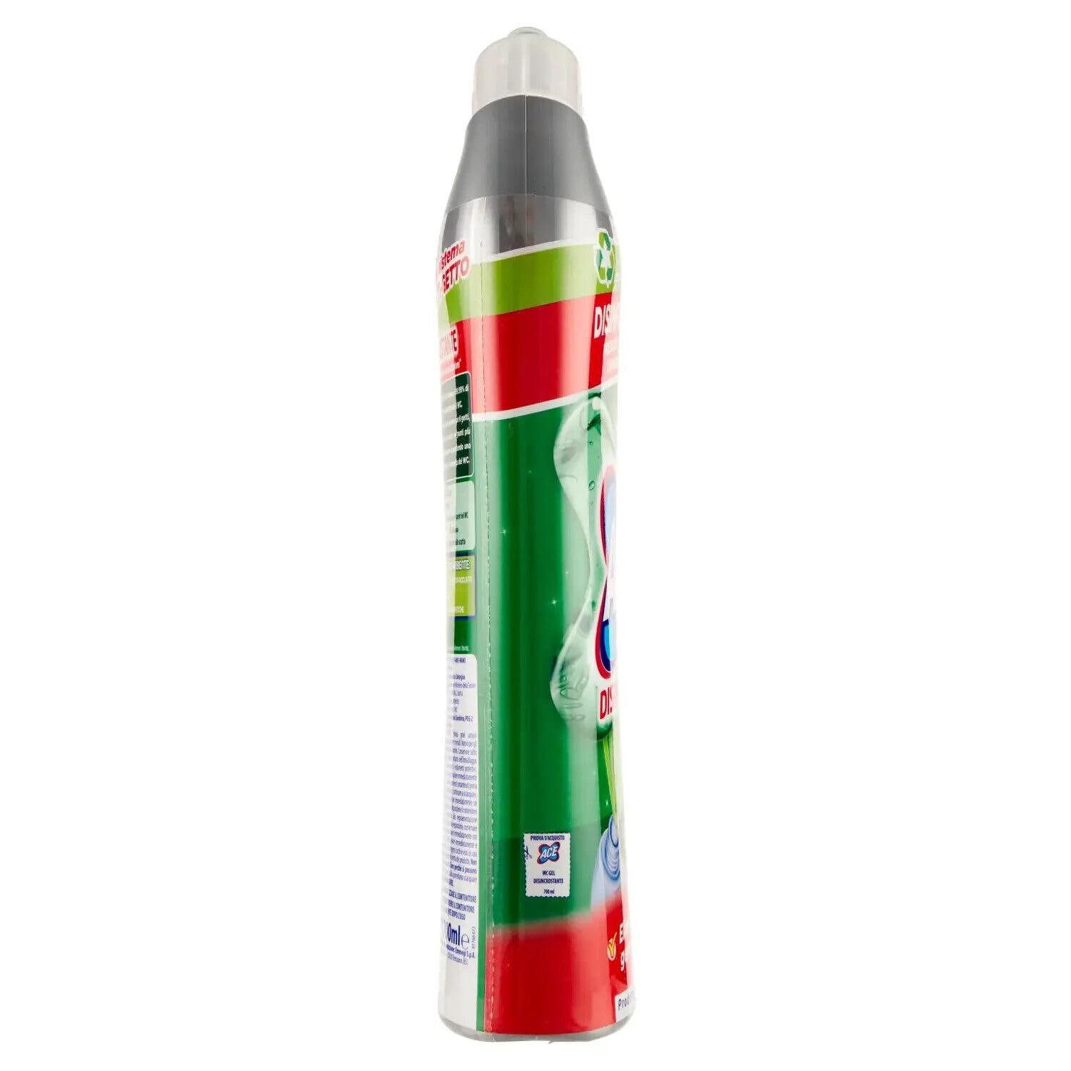 12x ACE Wc Gel Disincrostante,detergente per WC con sistema multigetto,700ml +1x Gingerino Recoaro Aperitivo Italiano 10cl IN OMAGGIO