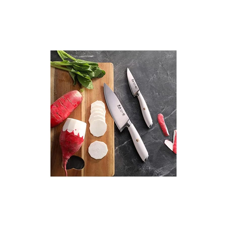 Cangshan L1 Series 2-Piece Starter Knife Set, Forged German Steel, White, 1027501