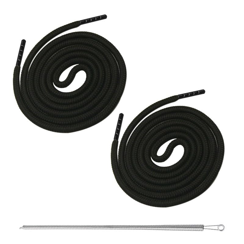 Azlanway Kordel für Jogginghose, 2 Stück Kordelzug für Hoodie Kordel, 160cm mit Metallenden und Durchziehnadel für Jogginghosen, Hosen, Sweatshirts, Jacken und Handtaschen（Schwarz）