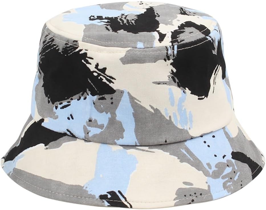 Tie-Dyed Fisherman Hat Men's and Women's Casual Short Overhang Basin Sunscreen