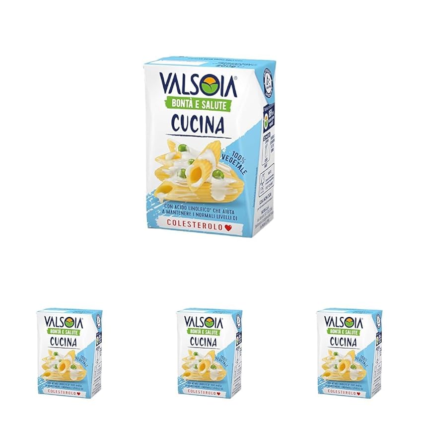 Valsoia Condisoia da Cucina, 200g (Confezione da 4)