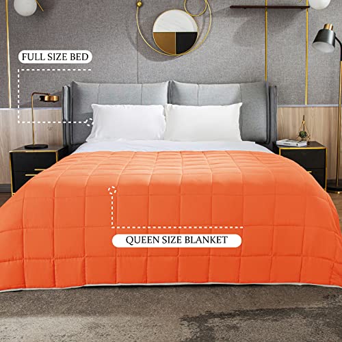 CYMULA Weighted Blanket for Adults (15lbs 48"x72" Twin Size) - Cooling Breathable Heavy Blankets for Summer Winter - Ultra Microfiber Soft Comfort Throw with Glass Beads - Gifts for Men/Women