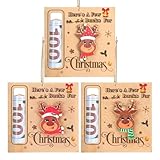 Geldhalter Für Kinder Zur Weihnachtszeit | 3-Teilige Holzornament-Dekoration | Schecks-Spender | Für Kinder Weihnachtsbaum Geld Feiertag