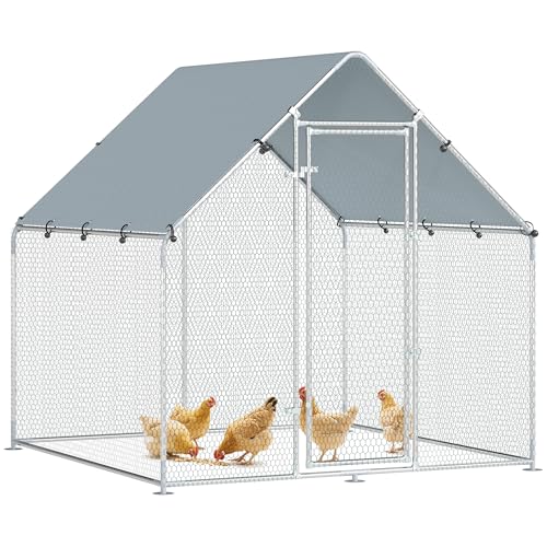 PawHut Freilaufgehege 2x2x2 m begehbarer Hühnerstall Verzinkter...