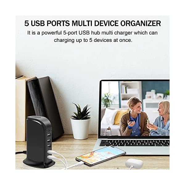 Hidden Camera USB Charger Camera WiFi USB Hub Camera Nanny Cam HD Wireless Security Cameras Indoor USB Tower Covert Cam with Motion Detection for Home Office Surveillance No Audio - Image 3