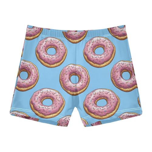 Donuts Pattern Boys Swim Trunks Kid's Swim Pants Swim Shorts Bathing Suit Swimsuit Swimwear