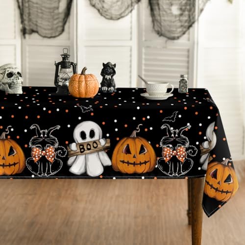 Horaldaily Halloween Tablecloth 60×84 Inch Rectangular, Jack-O-La...