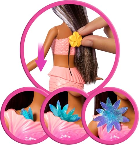 Barbie Meerjungfrau Puppen mit Magic Flowers Überraschung – Ansicht 3