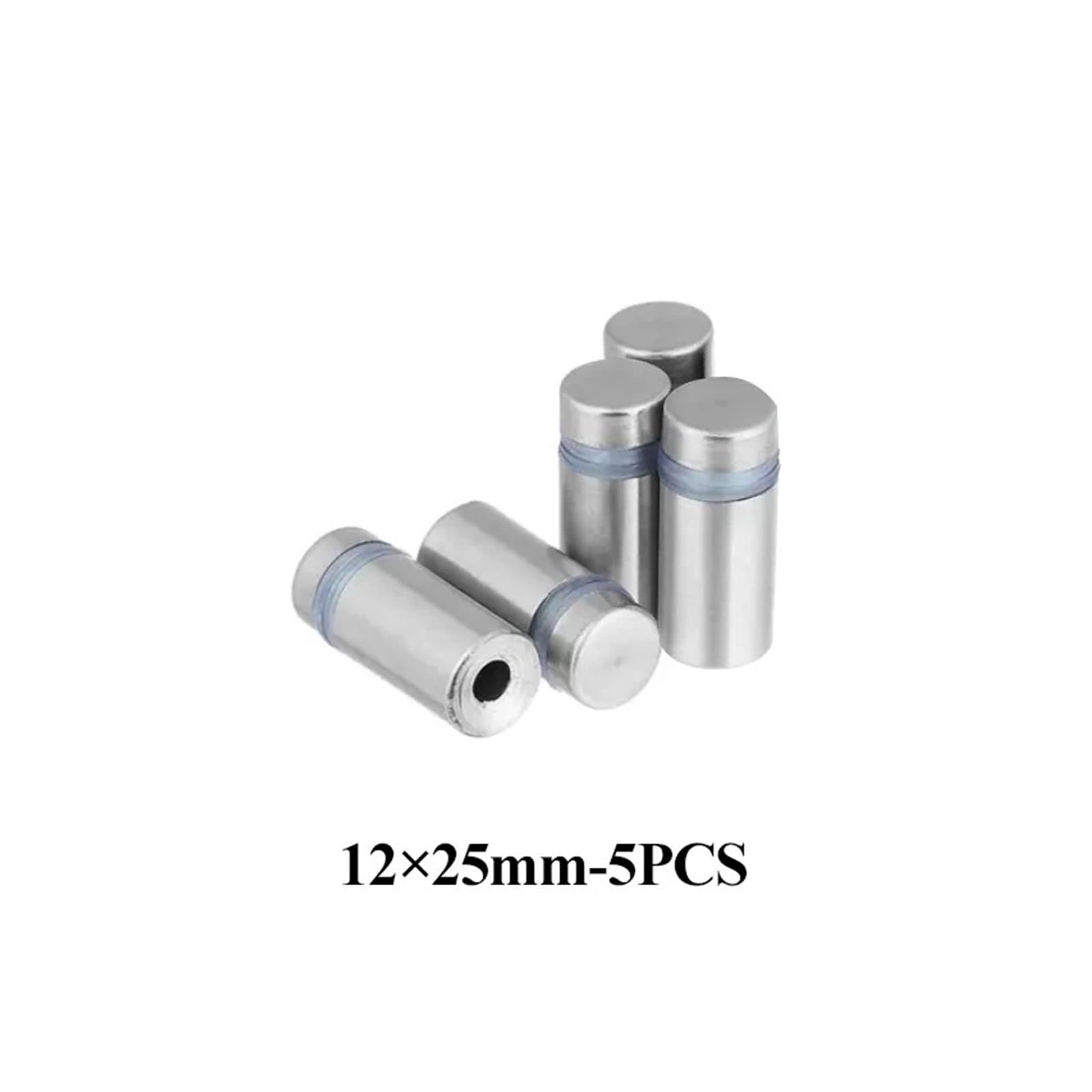 20/40/50 piezas de fijaciones separación, sujetadores vidrio, separadores anuncios acrílicos acero inoxidable, clavos, tornillos fijación for vallas publicitarias, Hardware(20 PCS,12x25mm)