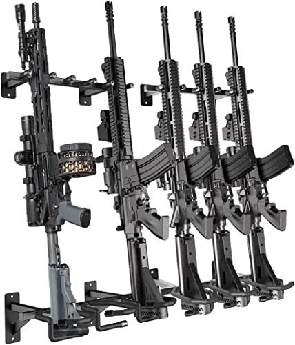 Nswern Gun Rack Wall Mount 2x3-slot Gun Free-Standing Rack,Sturdy Metal Gun Storage Holder,Wall Gun Rack Firearm Free-Standing Indoor Display Stand