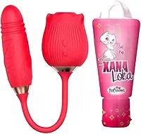 Kit Rosa Encantada – Vibrador Sugador Feminino Recarregável + Gel Estimulante Xana Loka | Estímulo, Sensualidade e Autocuidado