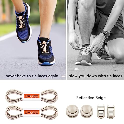 Image of UpUGo Elastic Shoe Laces, No Tie Shoe Laces Tieless for Kids, Adults, Elderly, One Size Fit All