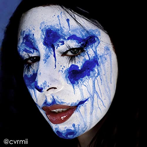 Image of Mehron Makeup Paradise Makeup AQ Pro Size | Stage & Screen Performance, Face & Body Painting, Beauty, Cosplay, and Halloween | Water Activated Face Paint, Body Paint 1.4 oz (40 g) - Dark Blue