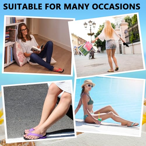 Image of Women's Flip Flops Ladies Sandals Comfy Lightweight Thong Cushion Summer Beach Walking Indoor Outdoor