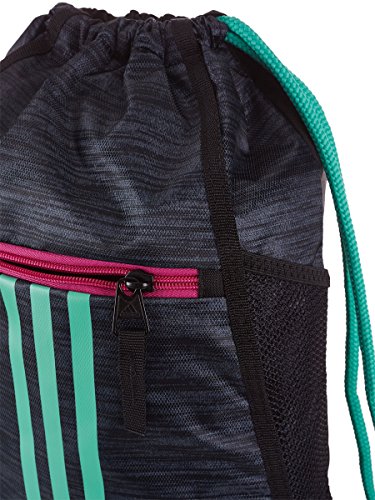 Image of adidas Alliance II sackpack, Green /Bahia Magenta, One Size