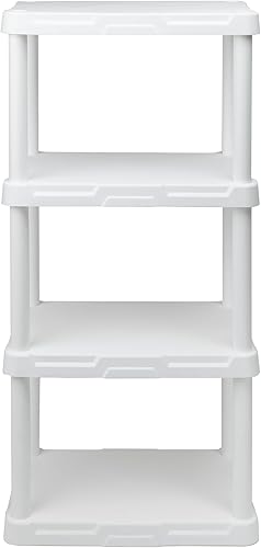 Miniatura 6 de BLACK+DECKER, Estante de almacenamiento ligero de 4 niveles, 50 librasestante (47 pulgadas de alto x 22.1 pulgadas de ancho x 14.3 pulgadas de