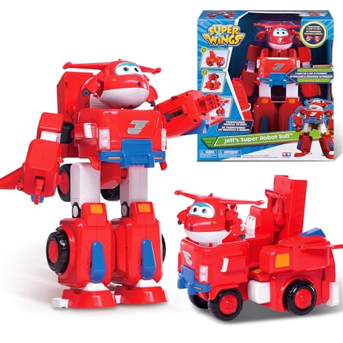 Super Wings 7" Donnie's Dozer Playset with 2" Transform-a-Bot Donnie Mini Figure, Transforming Airplane Toy Vehicle, Plane to Robot, Birthday Gift For Preschool Kids 3 4 5 year old Boys And Girls