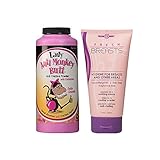 NO SWEAT BUNDLE! Lady Anti-Monkey Butt Powder (6oz) AND Fresh Breasts Lotion, The Solution for Women...