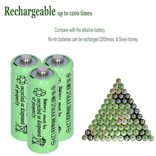 8 Pilas Recargables Ni-MH 2/3AAA 1.2v 300 mAh Botón Superior miniatura 3