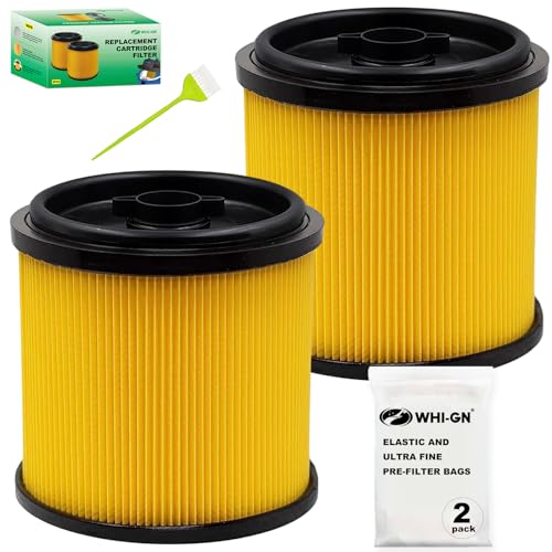 2 Pack Standard Cartridge Filter Replacement for Vacmaster Filter VCFS compatible with Vacmaster 5-16 Gallon Wet/Dry Vacs VBV1210 filter. Also fit HART most Shop-Vac 5-20 Gal Vacs
