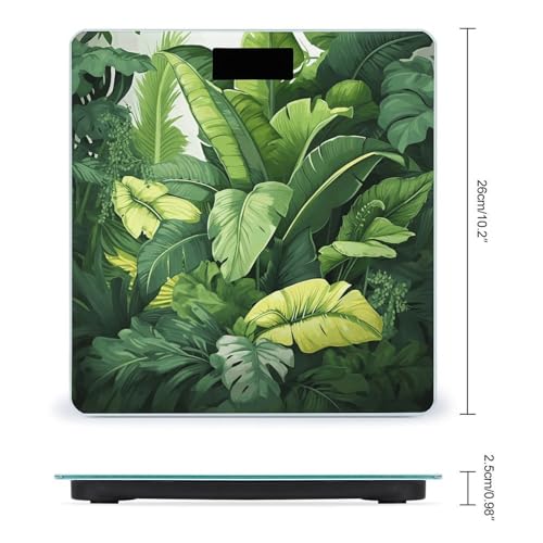 Báscula digital para baño con diseño hojas de banana miniatura 2