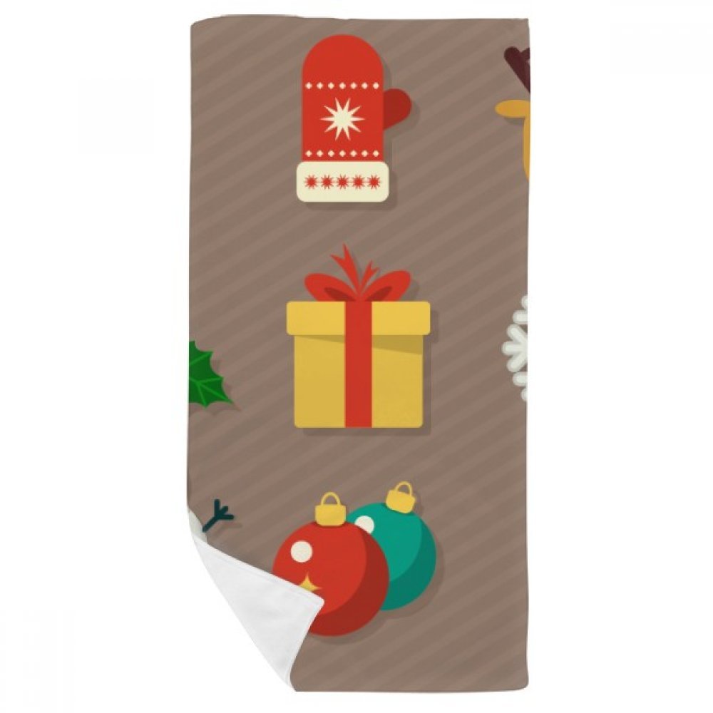 Serviette de bain cadeaux colorés Joyeux Noël idée cadeau invité