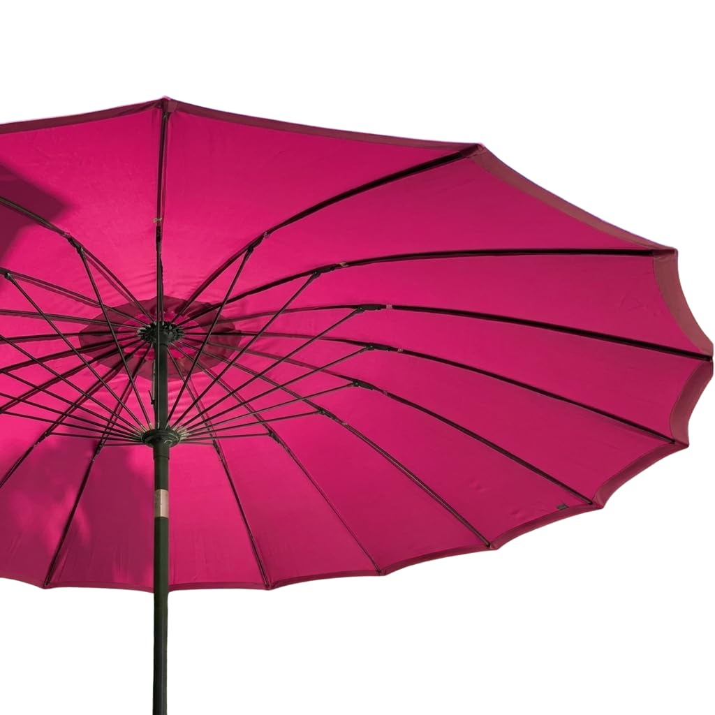 2.7m Shanghai Crank & Tilt Garden Parasol - Fuschia