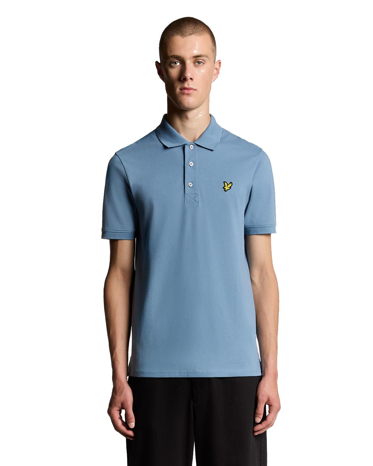 Lyle & Scott Mens Short Sleeve Polo Shirt Ocean Sky X861 L