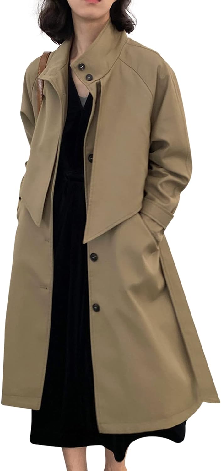 トレンチコート レディース トレンチ コート 人気 春 秋 冬 黒 ベージュ系 無地 おしゃれ スプリングコート