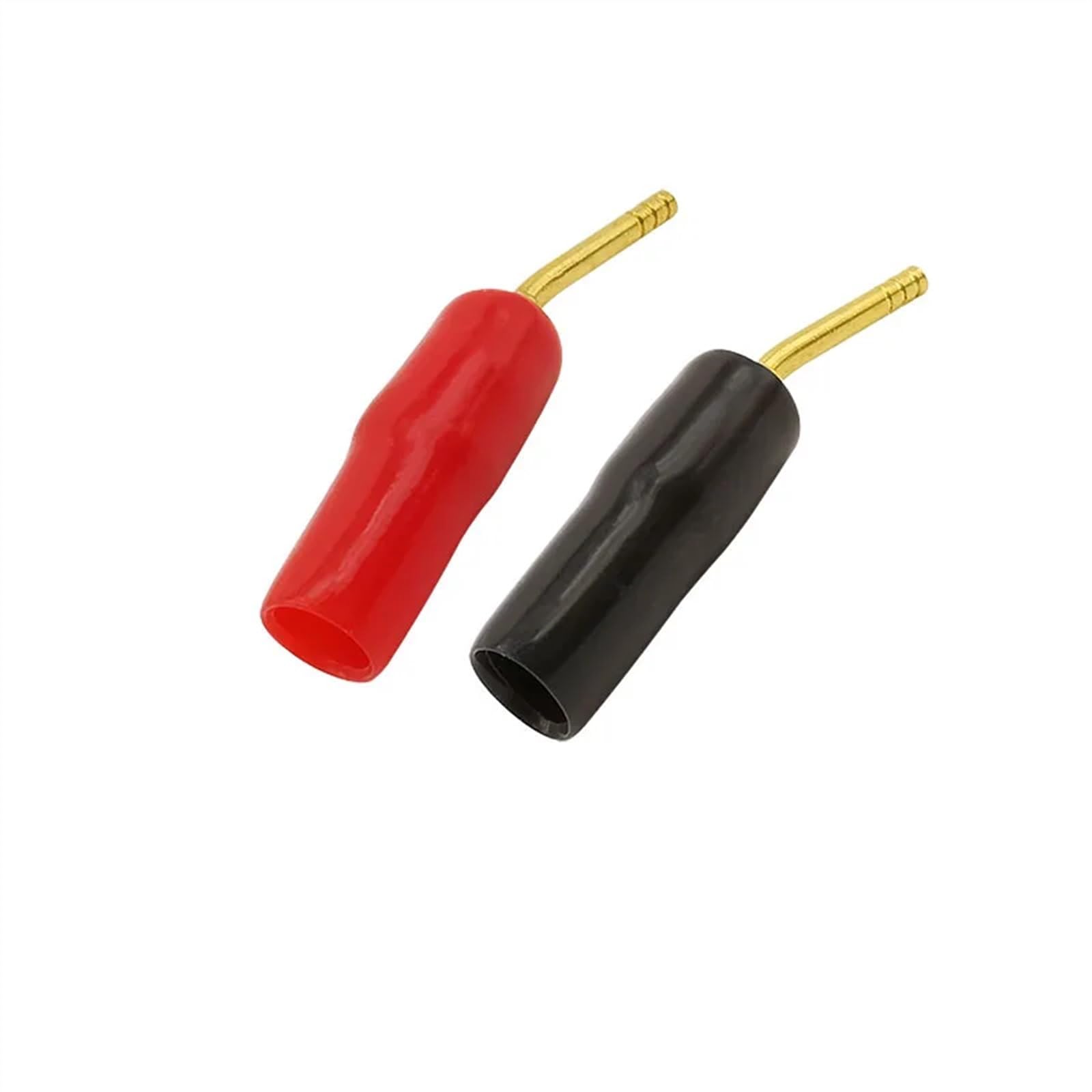 Petite fiche Banane plaquée Or de 2mm, 12 pièces/lot, Broche incurvée, fiches de Haut-Parleur Audio, Verrouillage à vis, Terminal de câblage, connecteur Banane